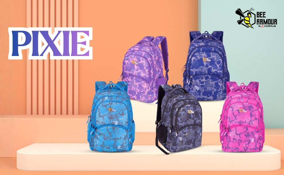 Bee Armour PIXIE 37L School Backpack Camouflage Kids Bag Banner