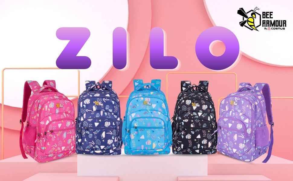 Bee Armour Zilo Sweet Treats 34L School Backpack Ice Cream & Candy Fun Edition Kids Bag Banner