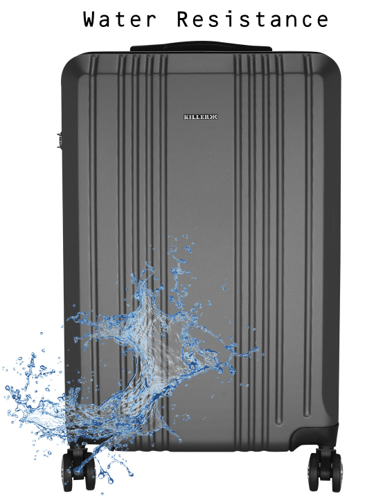 Buy Hilton Polycarbonate (24 inches) Grey Trolley Suitcase Bag